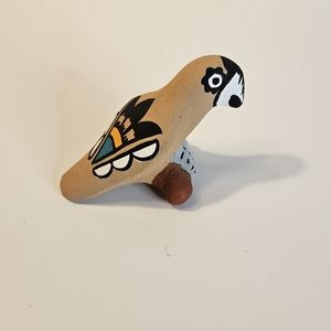 Native American Pueblo Pottery Bird Figure Vintage
